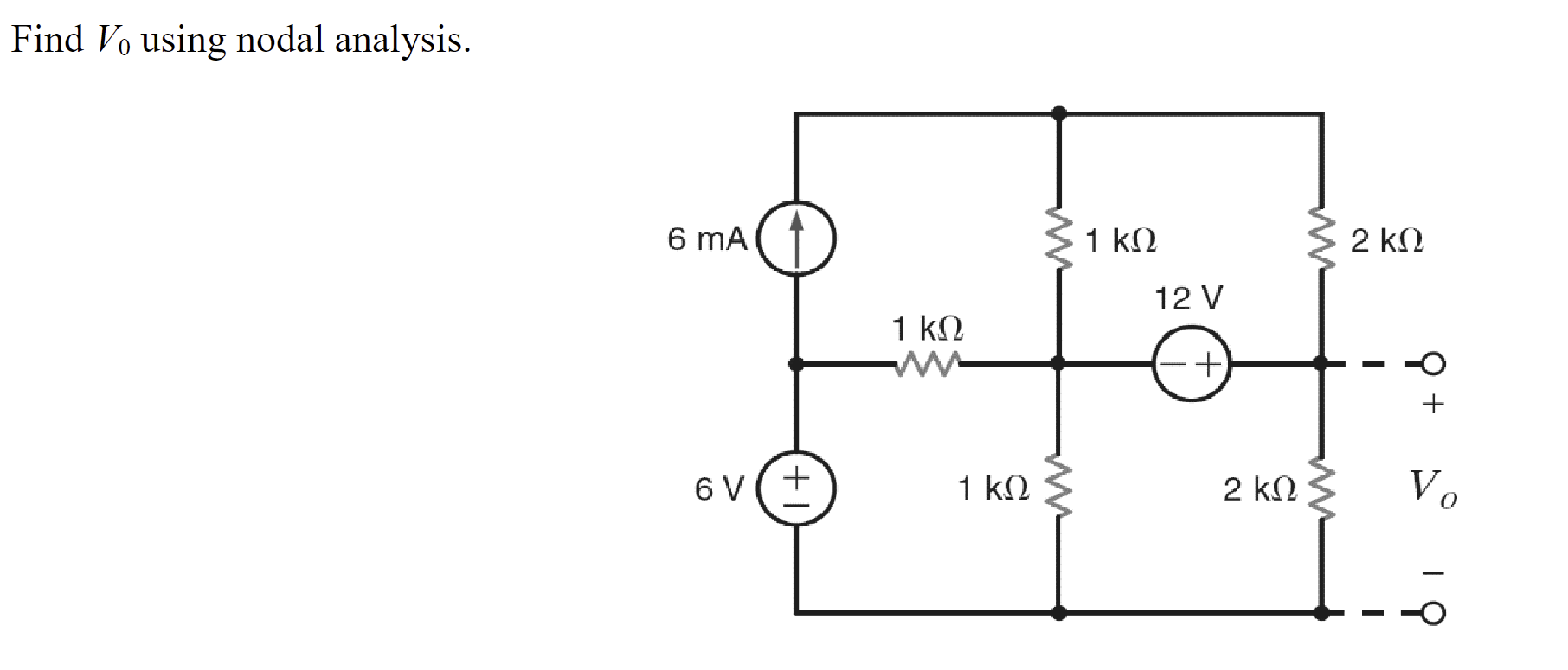 Solved Find V0 ﻿using Nodal Analysis