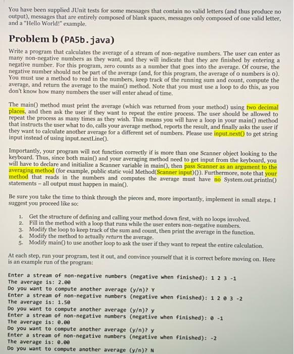 Solved Problem a (PA5a.java) Write a program that can print | Chegg.com