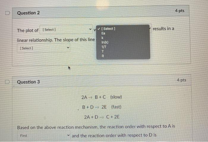 Solved 4 pts Question 2 The plot of Select] results in a | Chegg.com