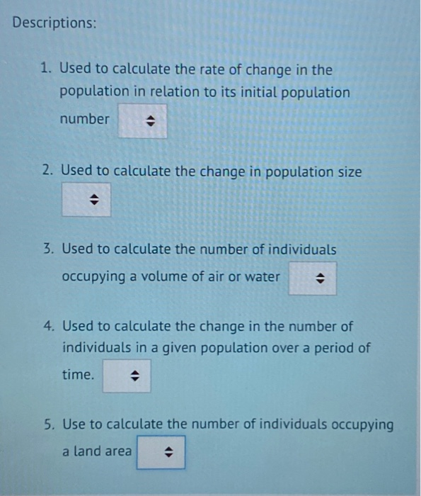 Solved Match the following formulas with their correct | Chegg.com