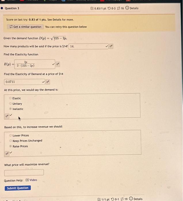 Solved Question 3 Score on last try: 0.83 of 1 pts. See | Chegg.com