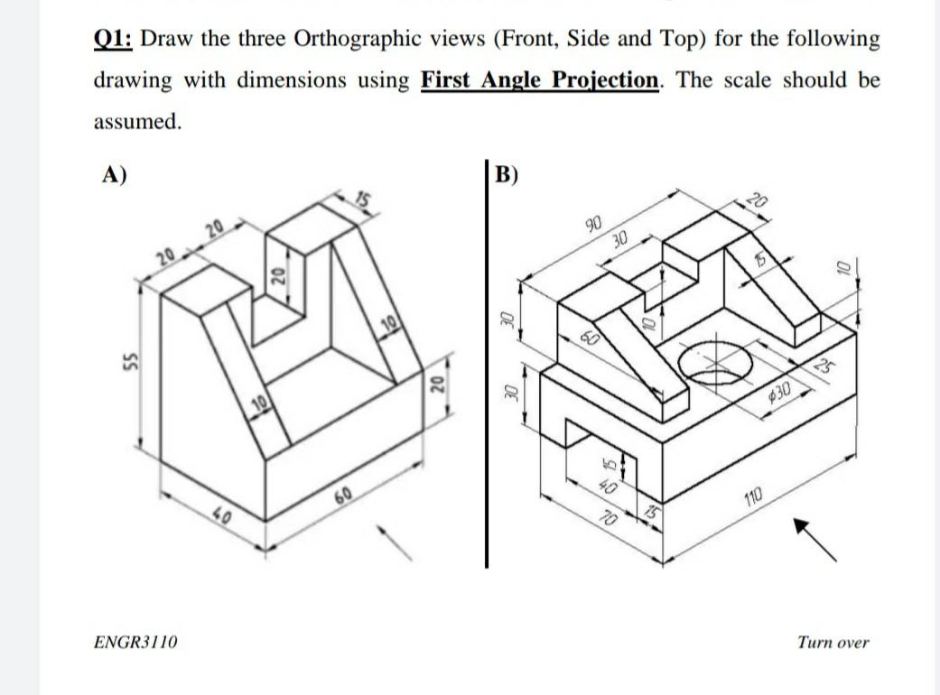 orthographic projection examples