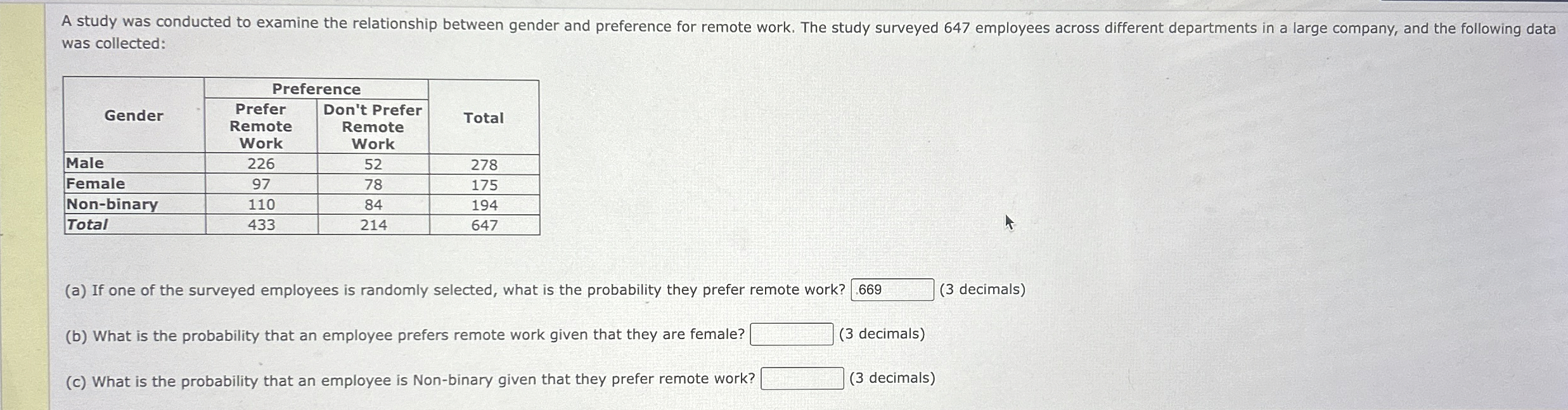 Solved A study was conducted to examine the relationship | Chegg.com