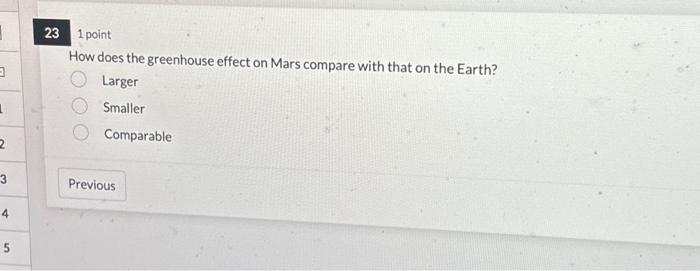 Solved 3 L 2 3 4 5 23 1 point How does the greenhouse effect | Chegg.com