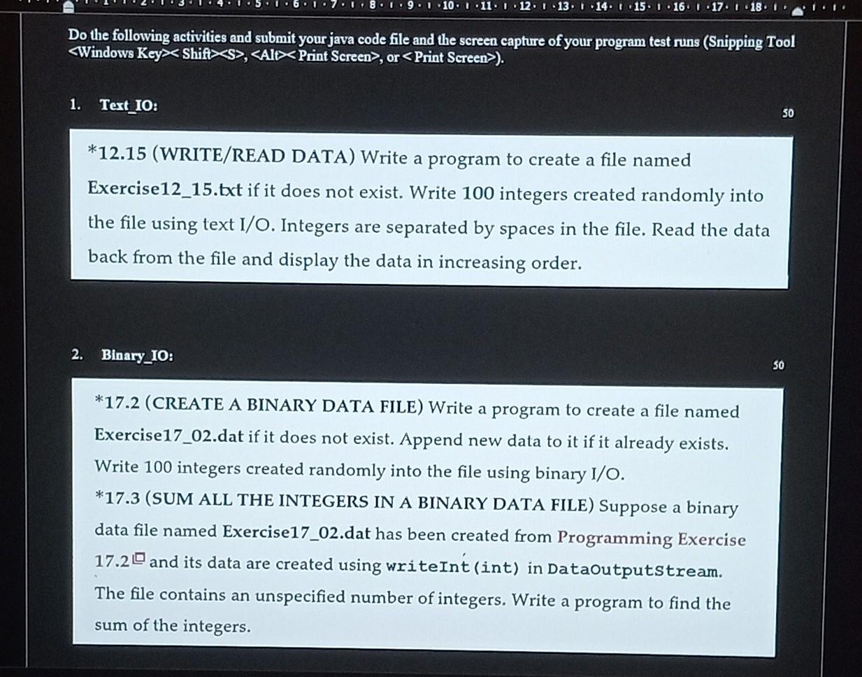 Solved Do the following activities and submit your java code | Chegg.com