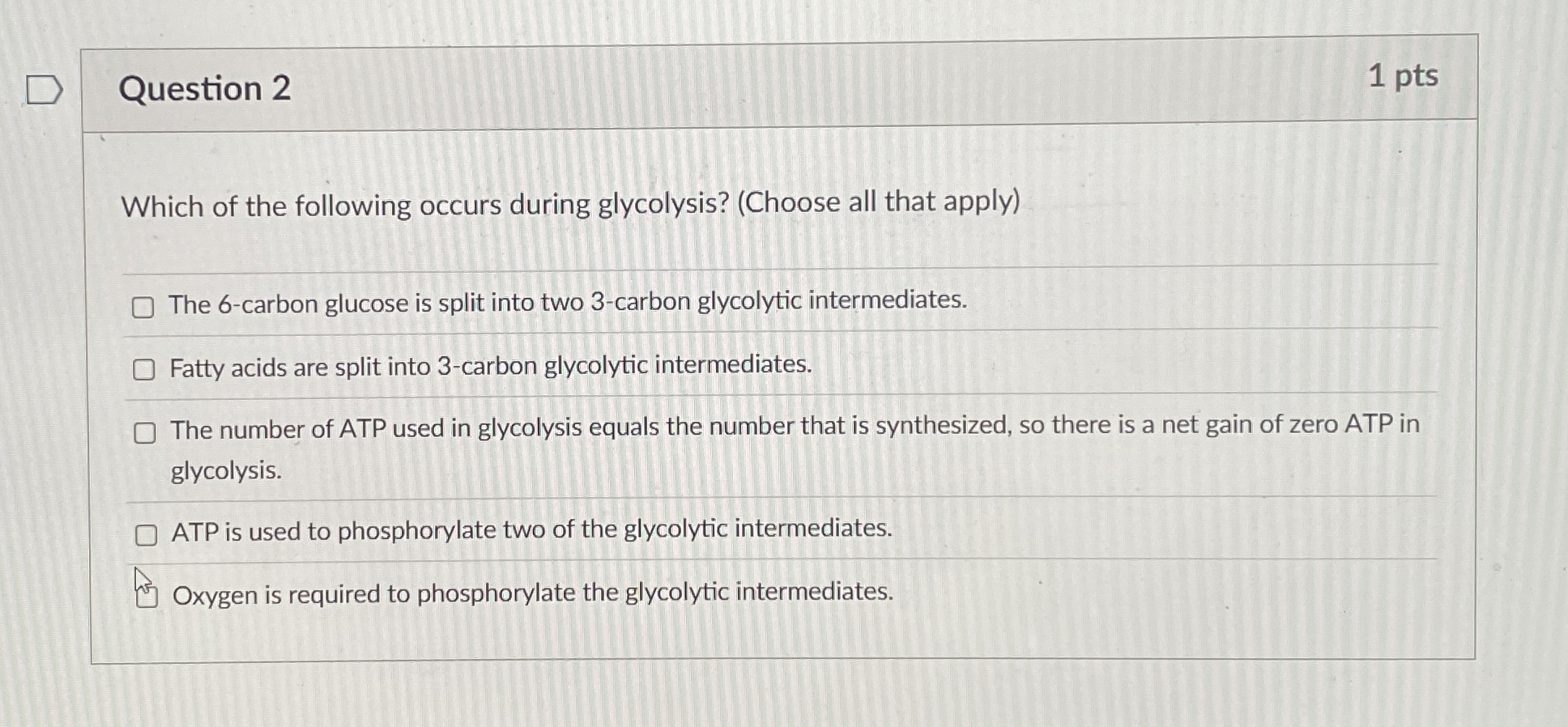 Solved Question 2Which of the following occurs during | Chegg.com