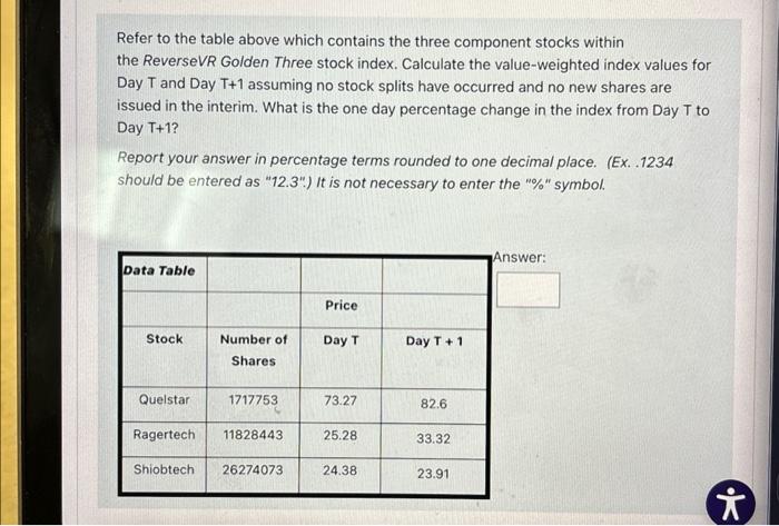Solved Refer to the table above which contains the three | Chegg.com