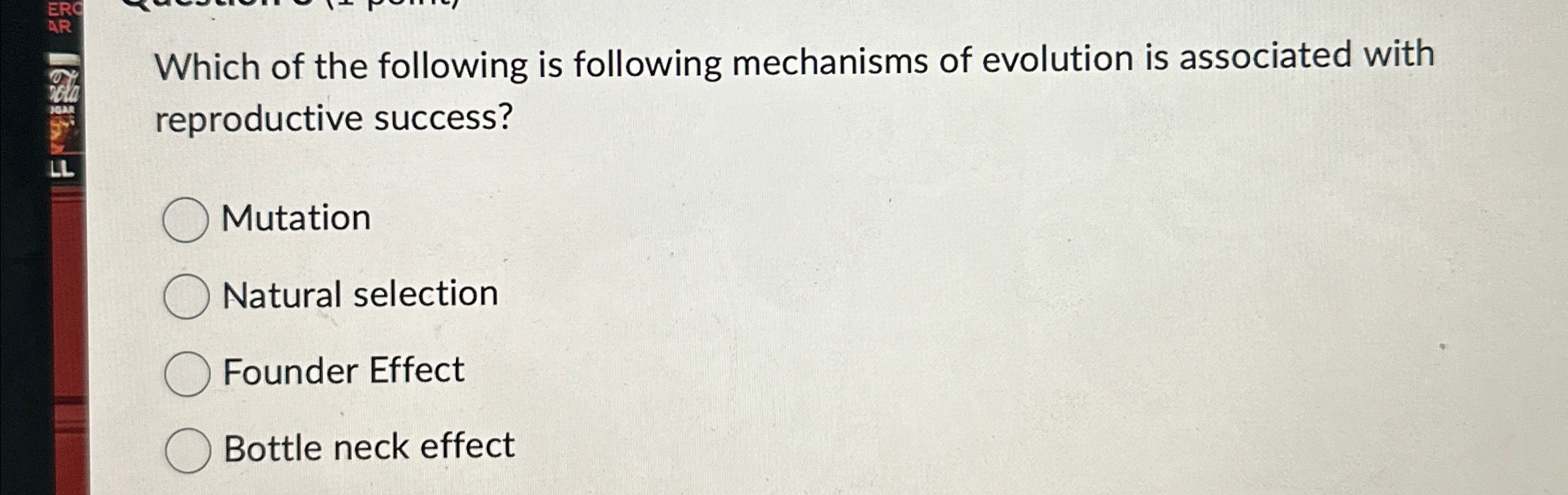 Solved Which of the following is following mechanisms of | Chegg.com