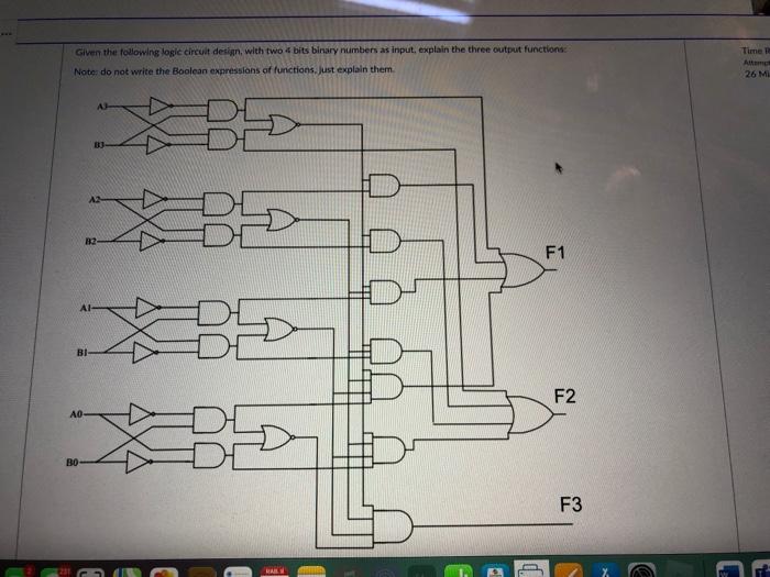 Solved Given The Following Logic Circuit Design With Two 4 | Chegg.com