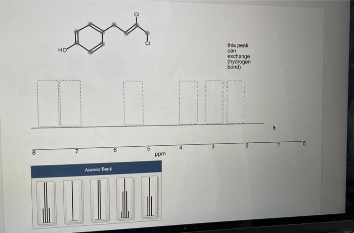 Solved Construct A Simulated H Nmr Spectrum For The 8227