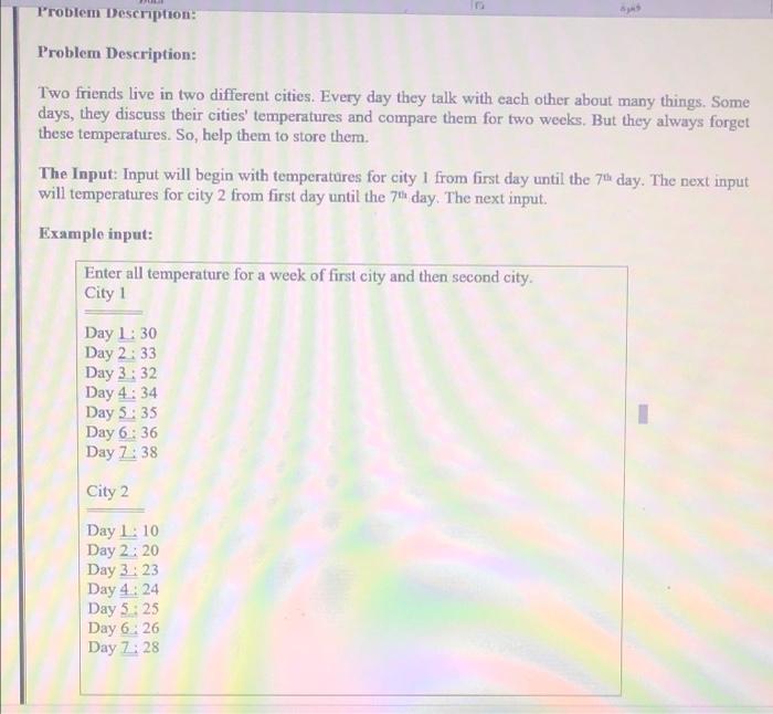 Solved Problem Description: Problem Description: Two Friends | Chegg.com