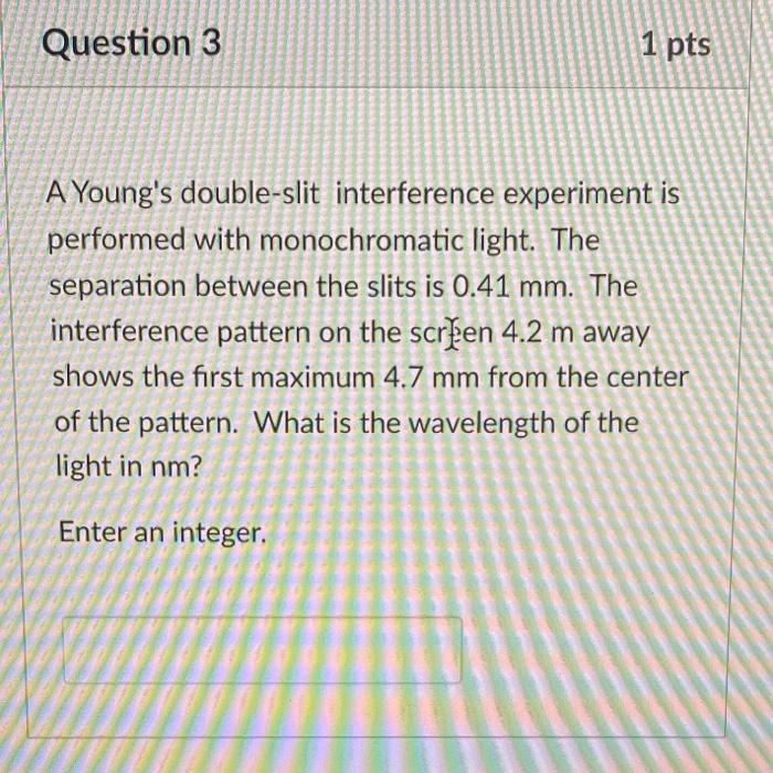 Solved A Young's double-slit interference experiment is | Chegg.com