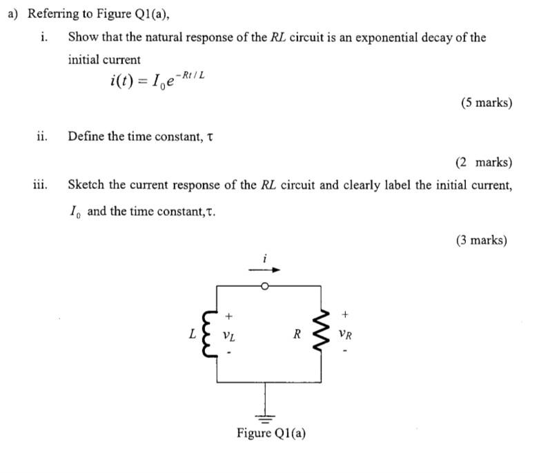 Solved a) Referring to Figure Q1(a), i. show that the | Chegg.com