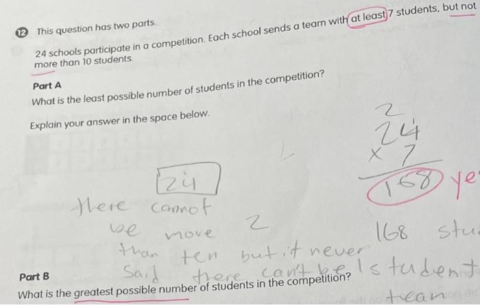 Solved 24 Schools Participate In A Competition. Each School 