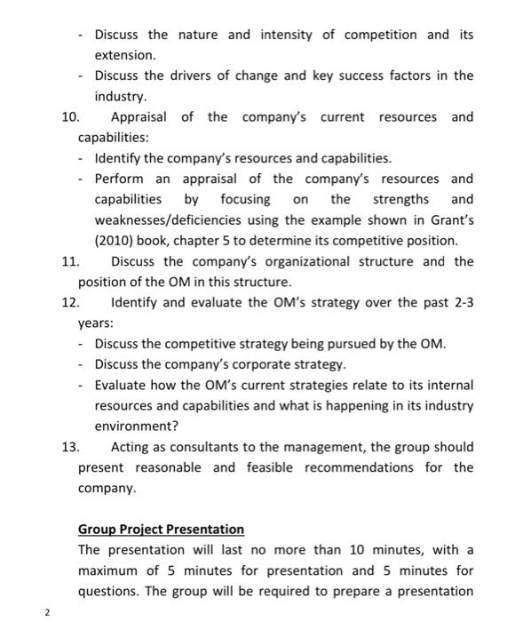 Solved Topic The Role Of Operations Management In Chegg