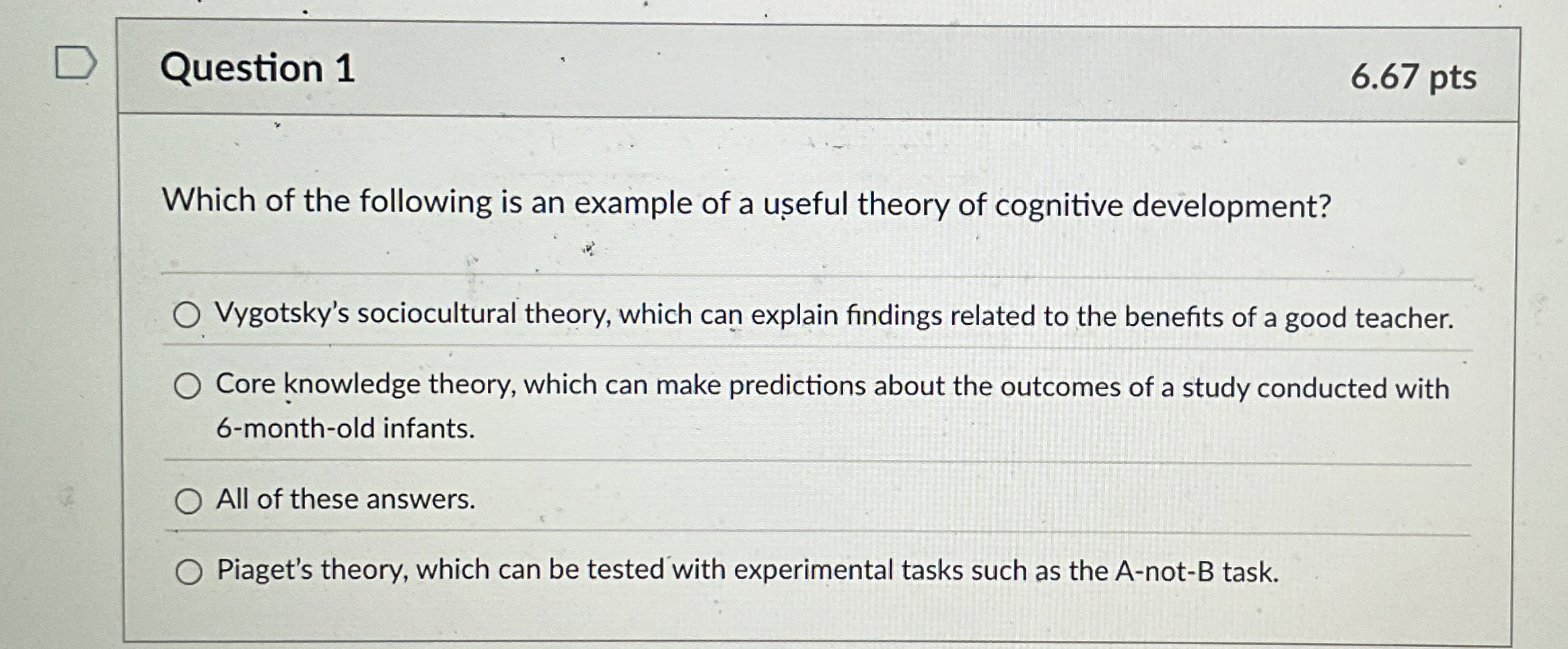 Solved Question 16.67 ﻿ptsWhich of the following is an | Chegg.com
