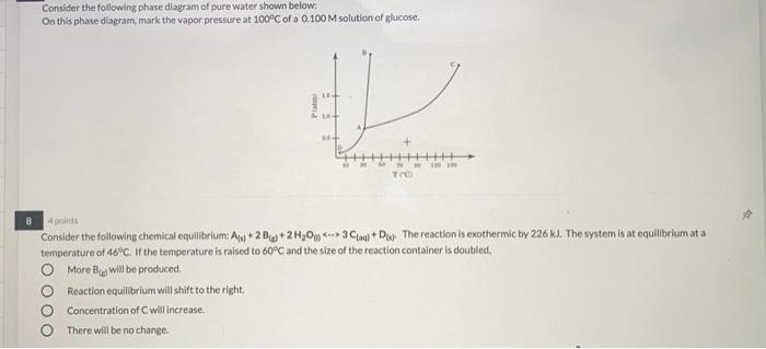 Solved Consider the following phase diagram of pure water | Chegg.com