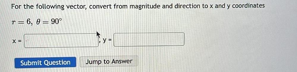 Vector Conversion Questions Solved For the following vector, convert from magnitude and | Chegg.com
