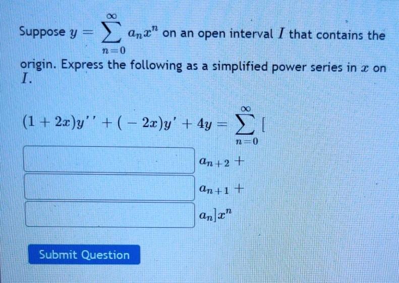 Solved 을 Suppose Y And On An Open Interval I That Contains