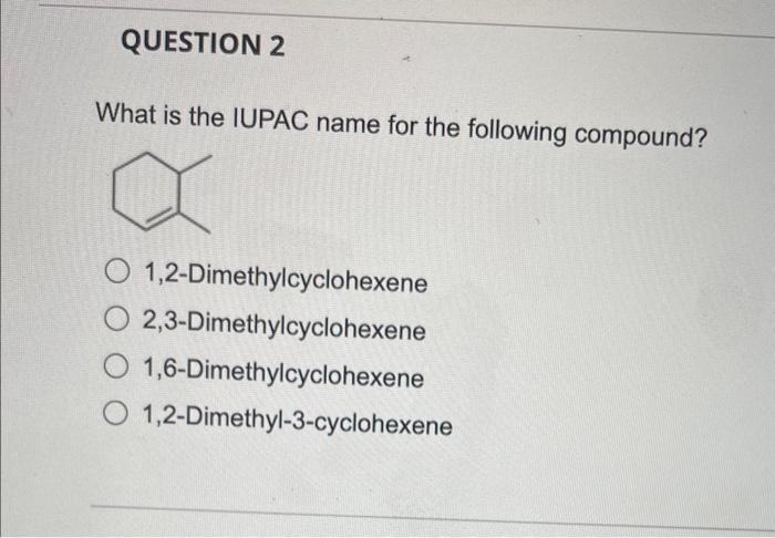 Solved What is the IUPAC name for the following compound? | Chegg.com
