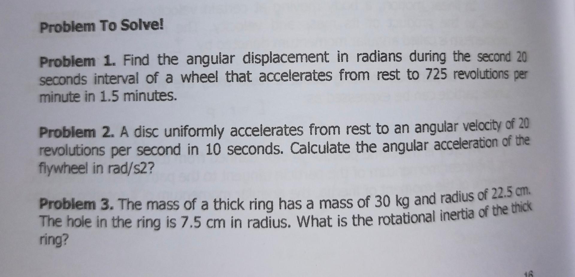 Solved Problem 4. What is the rotational inertia of a solid | Chegg.com