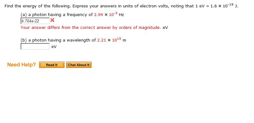 solved find the energy of the following express your ans chegg com the energy of the following express