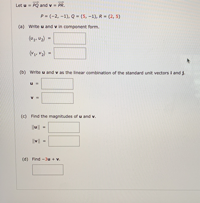 Solved Let U Pq And V Pr P 2 1 Q 5 1 Chegg Com