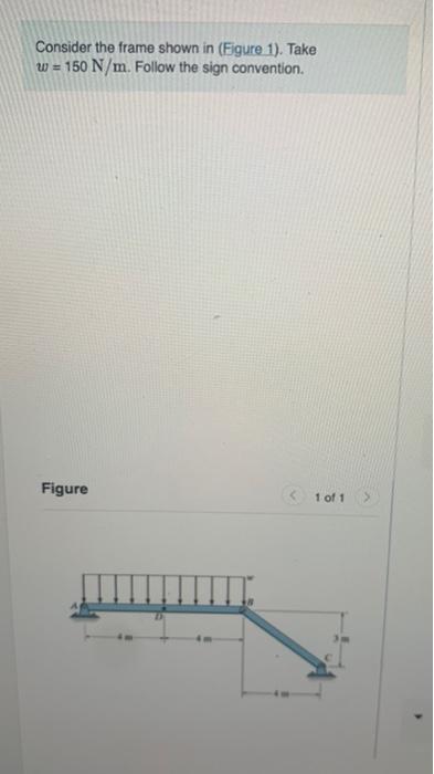 Solved Consider The Frame Shown In Figure Take W Chegg Com