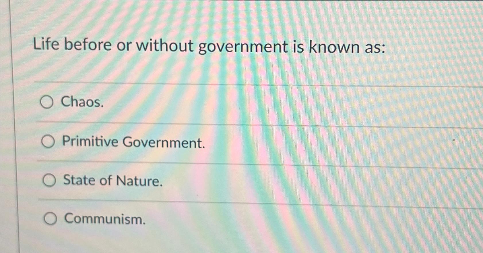 assignment 4 quiz a primitive government primer