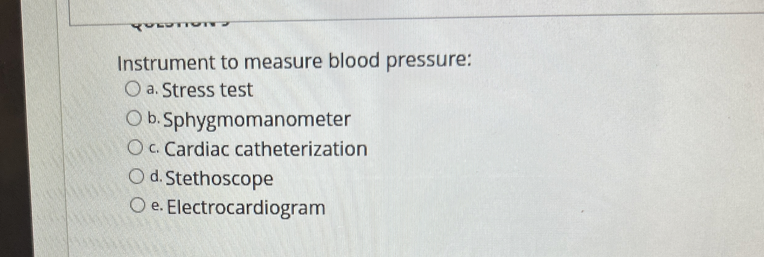 Solved Instrument to measure blood pressurea. ﻿Stress