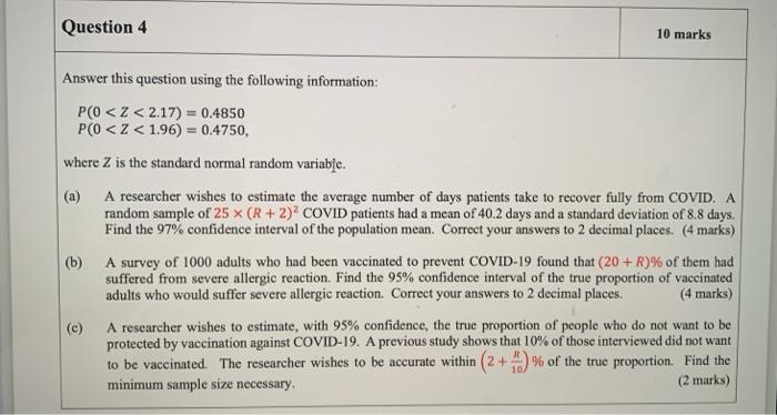 Solved Question 4 10 marks Answer this question using the | Chegg.com