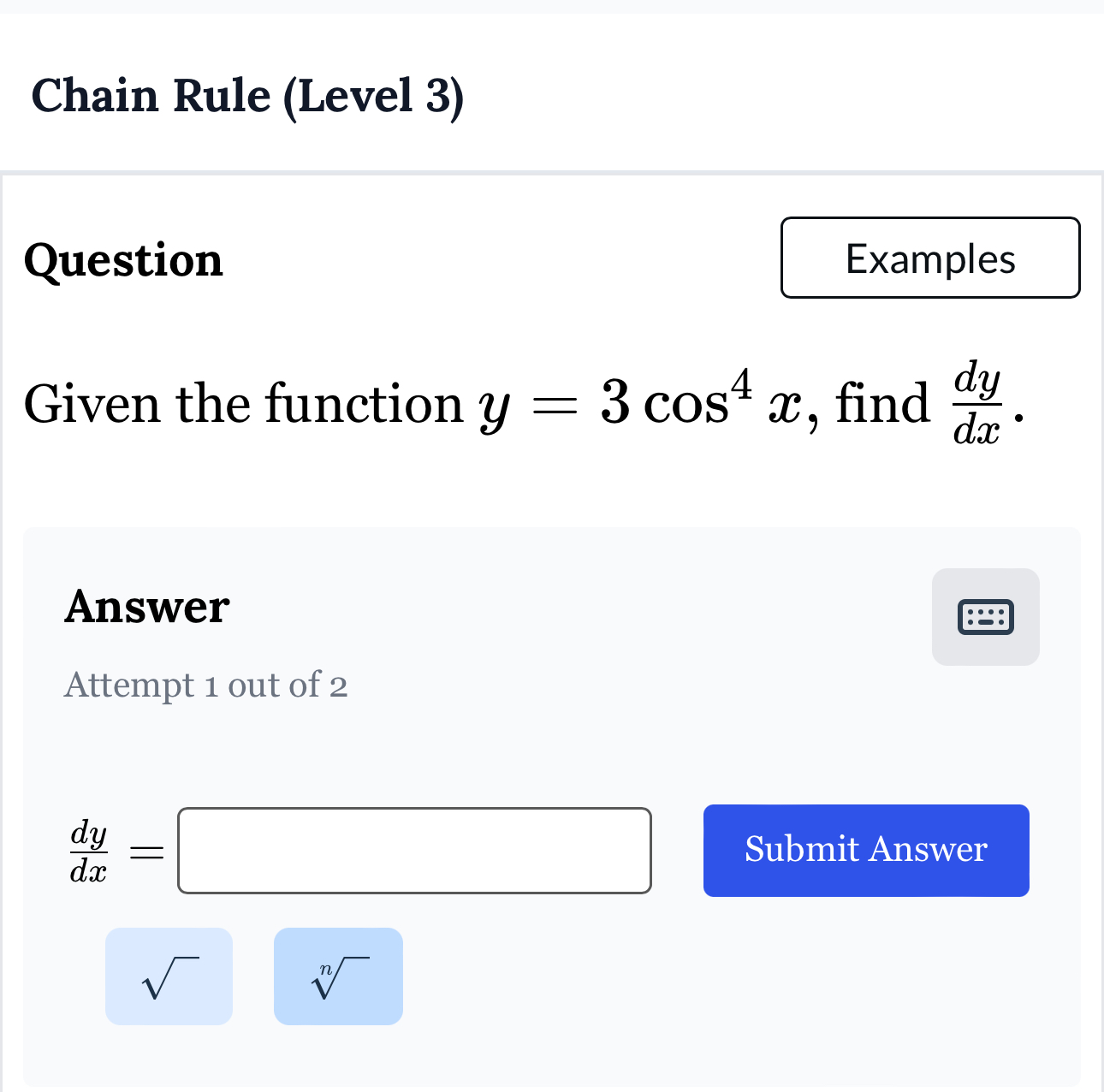 Solved Chain Rule (Level 3)QuestionGiven the function | Chegg.com
