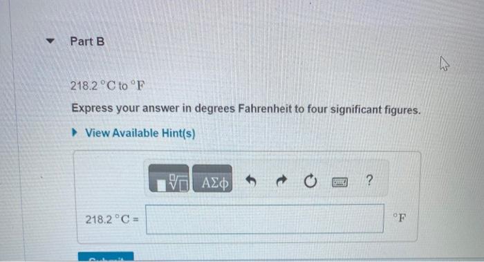 Solved Express your answer in degrees Celsius to two | Chegg.com