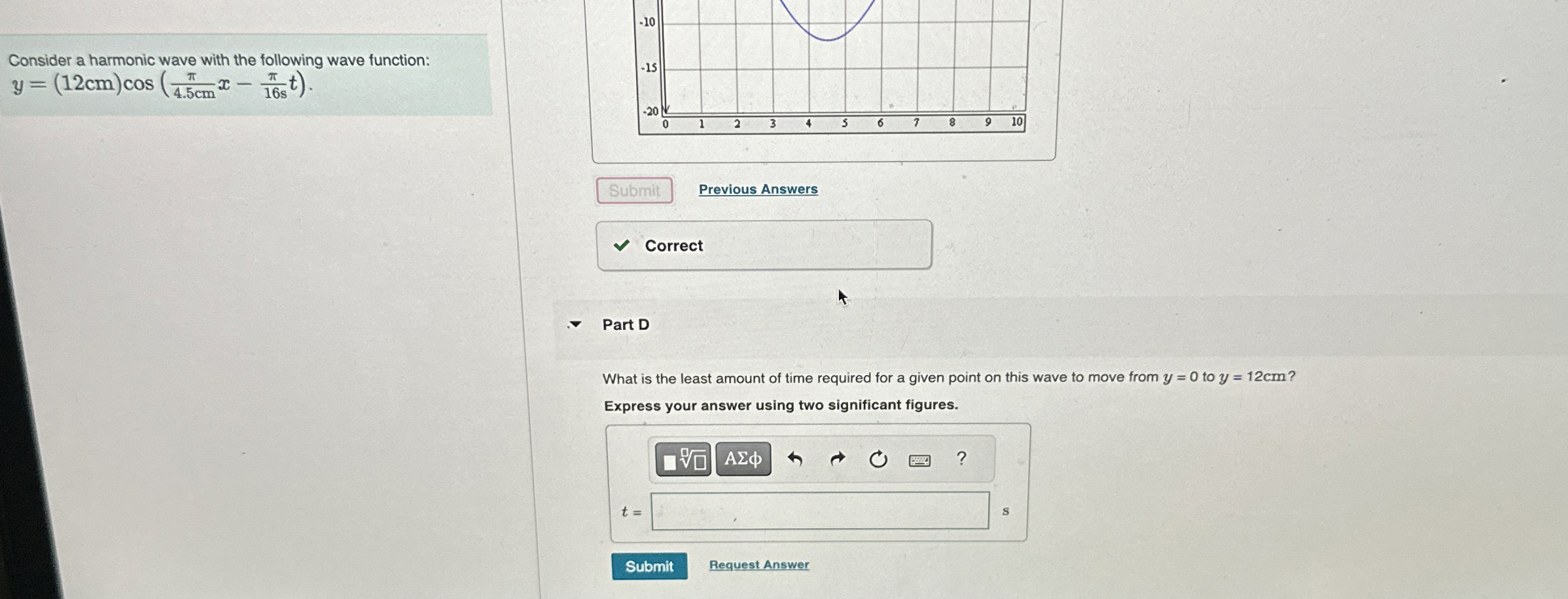 Solved Consider a harmonic wave with the following wave | Chegg.com
