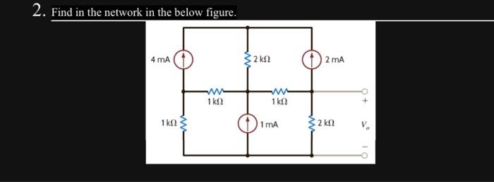Solved 2. Find in the network in the below figure. | Chegg.com