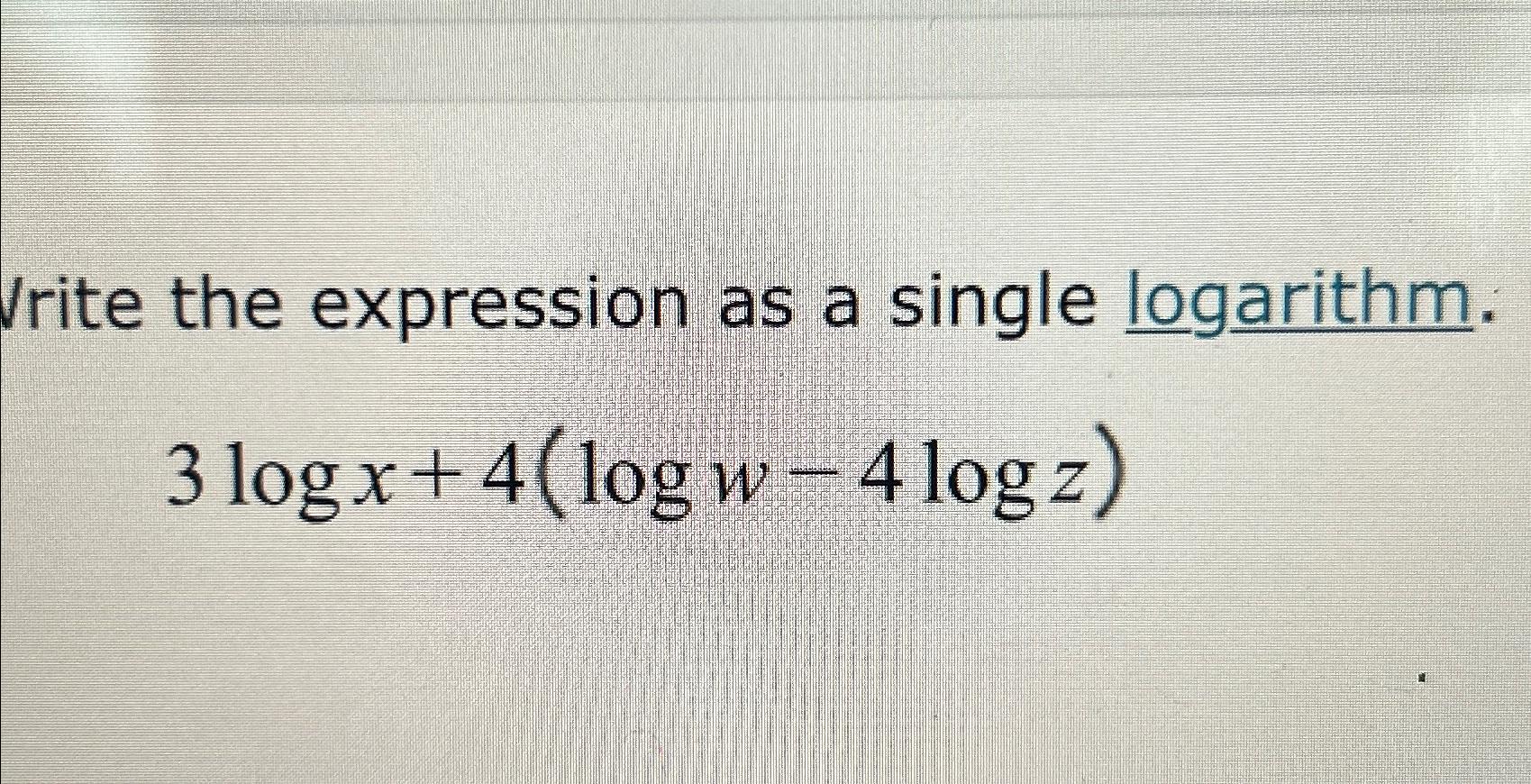 Solved Vrite the expression as a single | Chegg.com