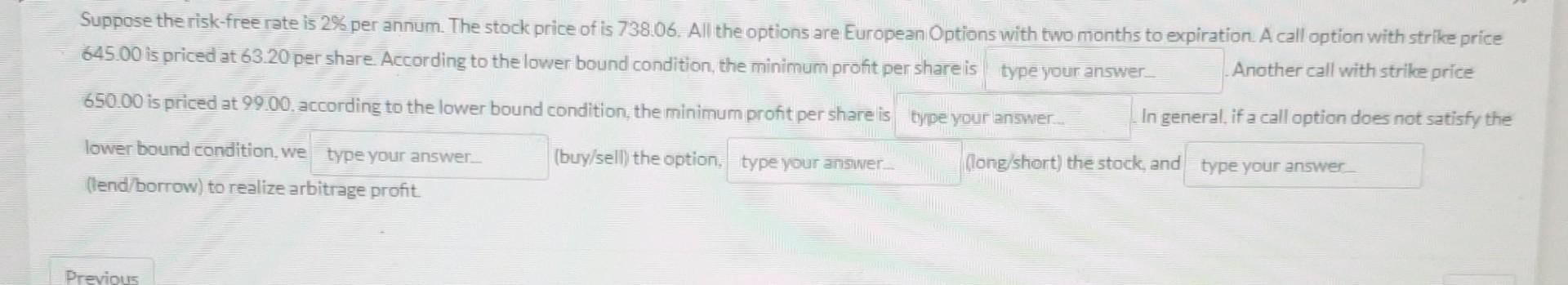 Solved Suppose the risk-free rate is 2% per annum. The stock | Chegg.com