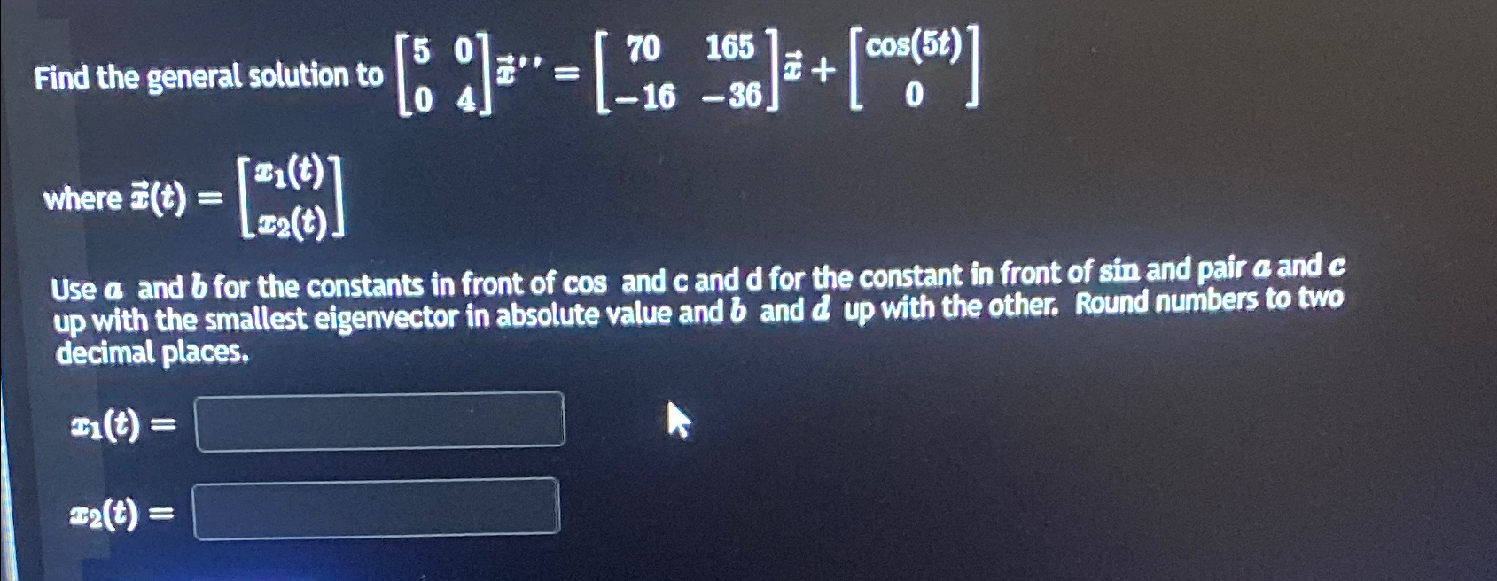 Solved Find the general solution to | Chegg.com