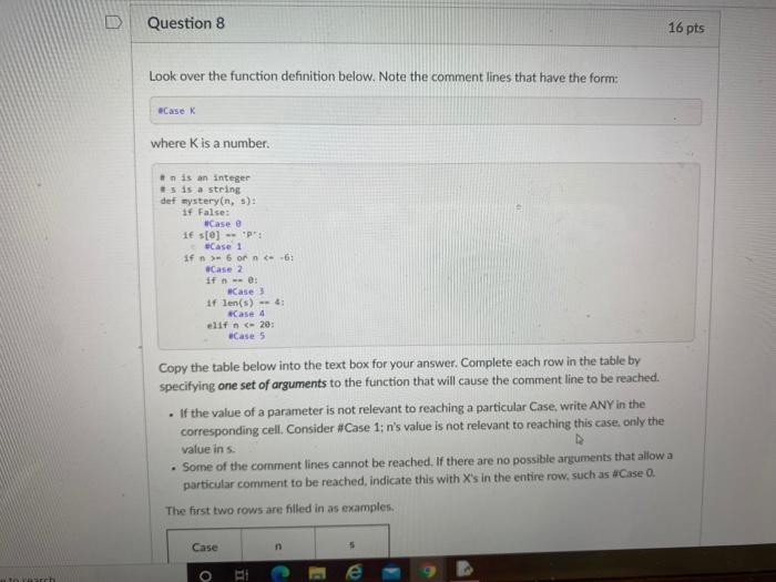 Solved Question 6 9 pts Here is a function definition and | Chegg.com