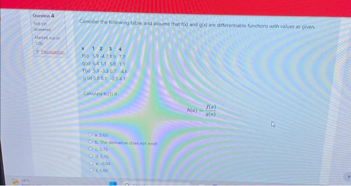 Solved Consider The Following Table And Assume That Fx 5145