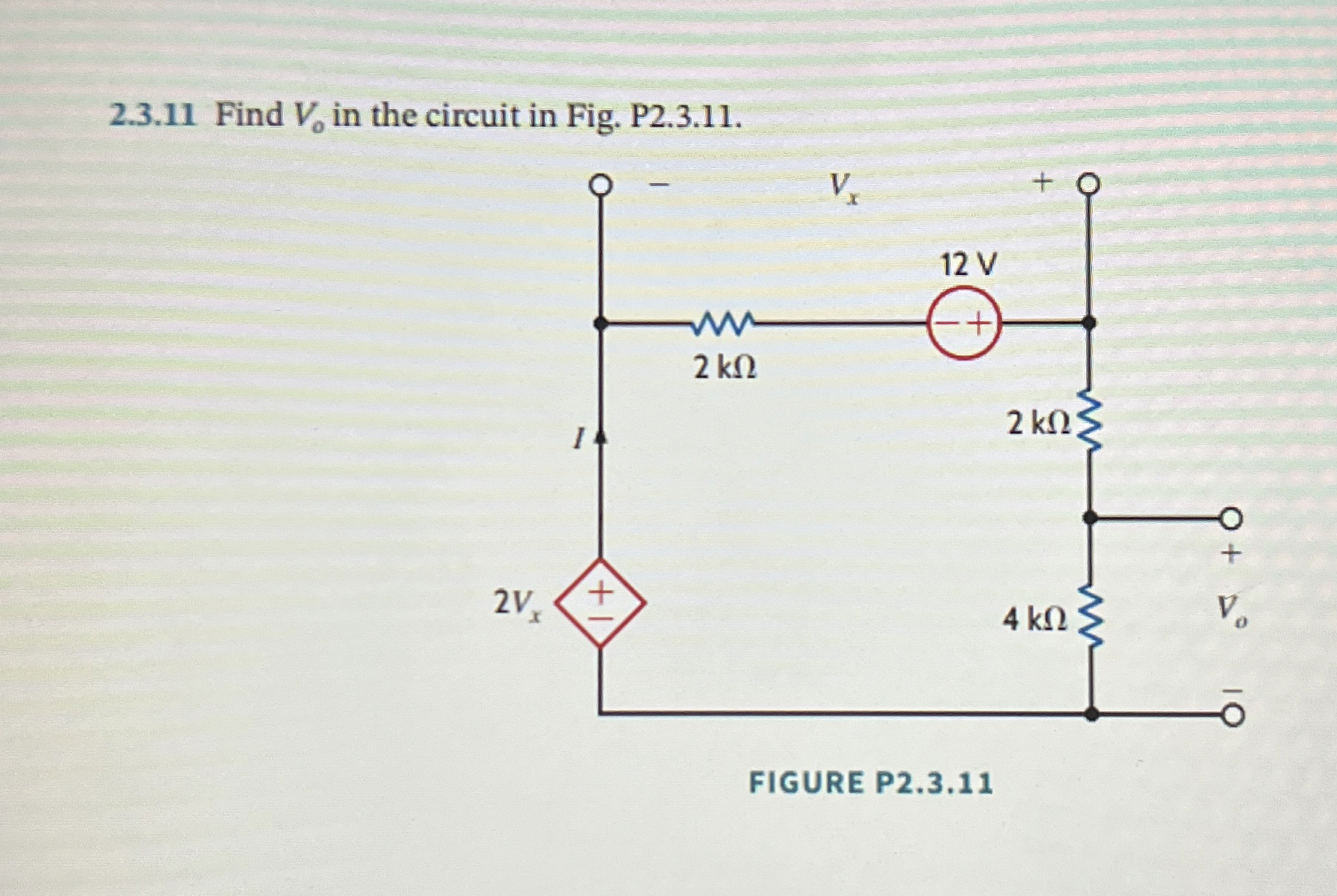 2.8.18 ﻿Find the value of Vs ﻿in the network in Fig.