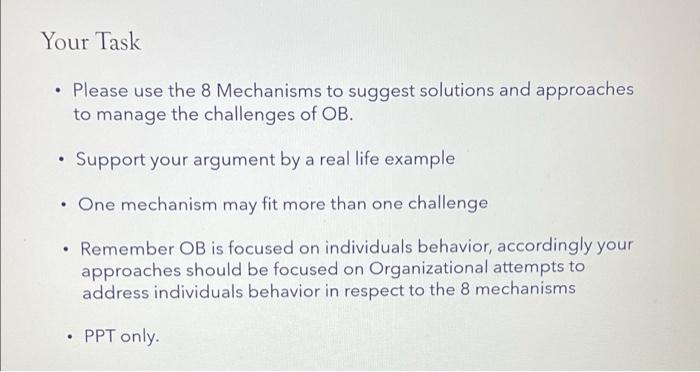 challenges in ob