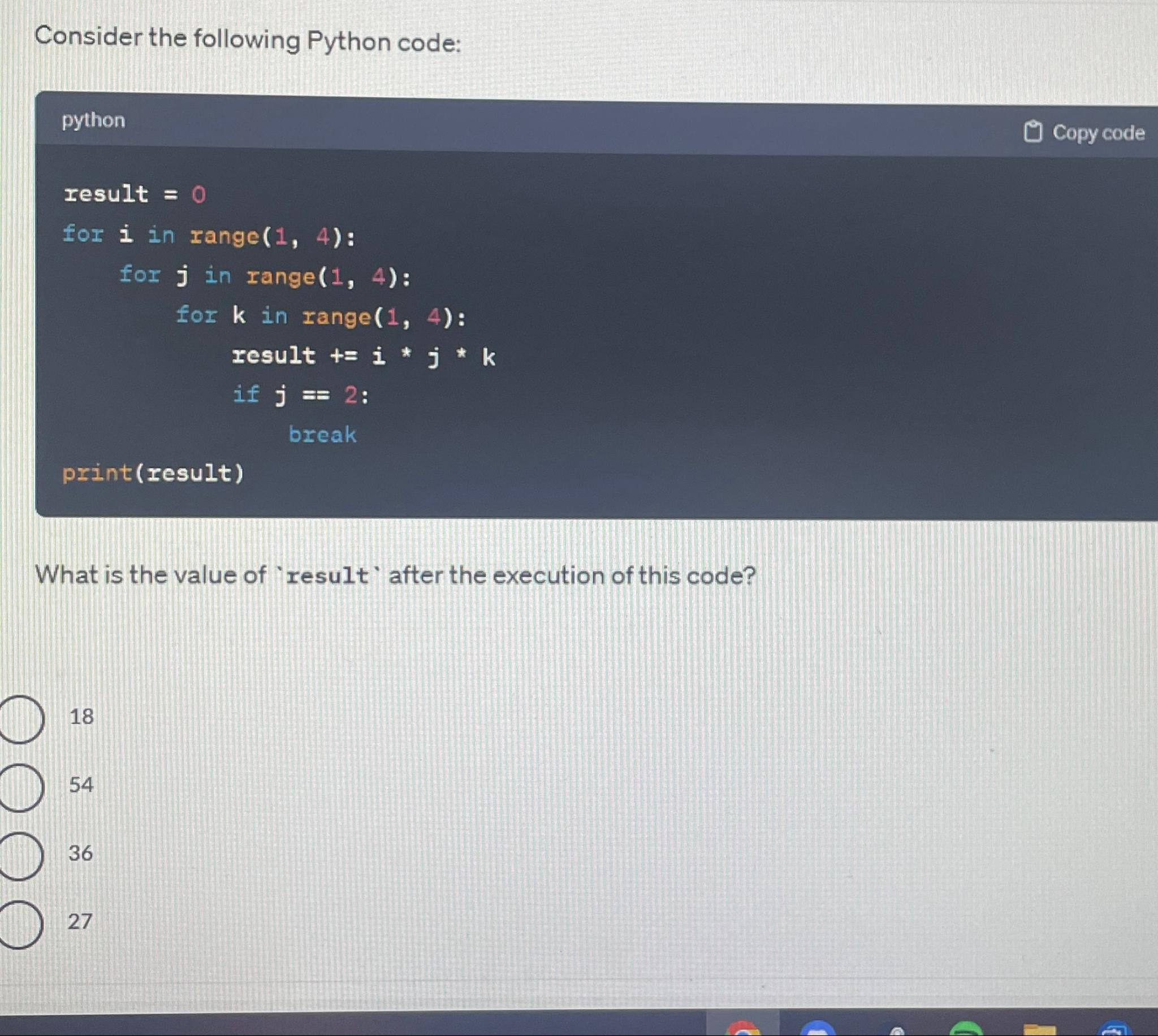 Solved Consider The Following Python Code PythonCopy Chegg Com