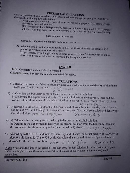 I need help writing a lab report for this experiment | Chegg.com