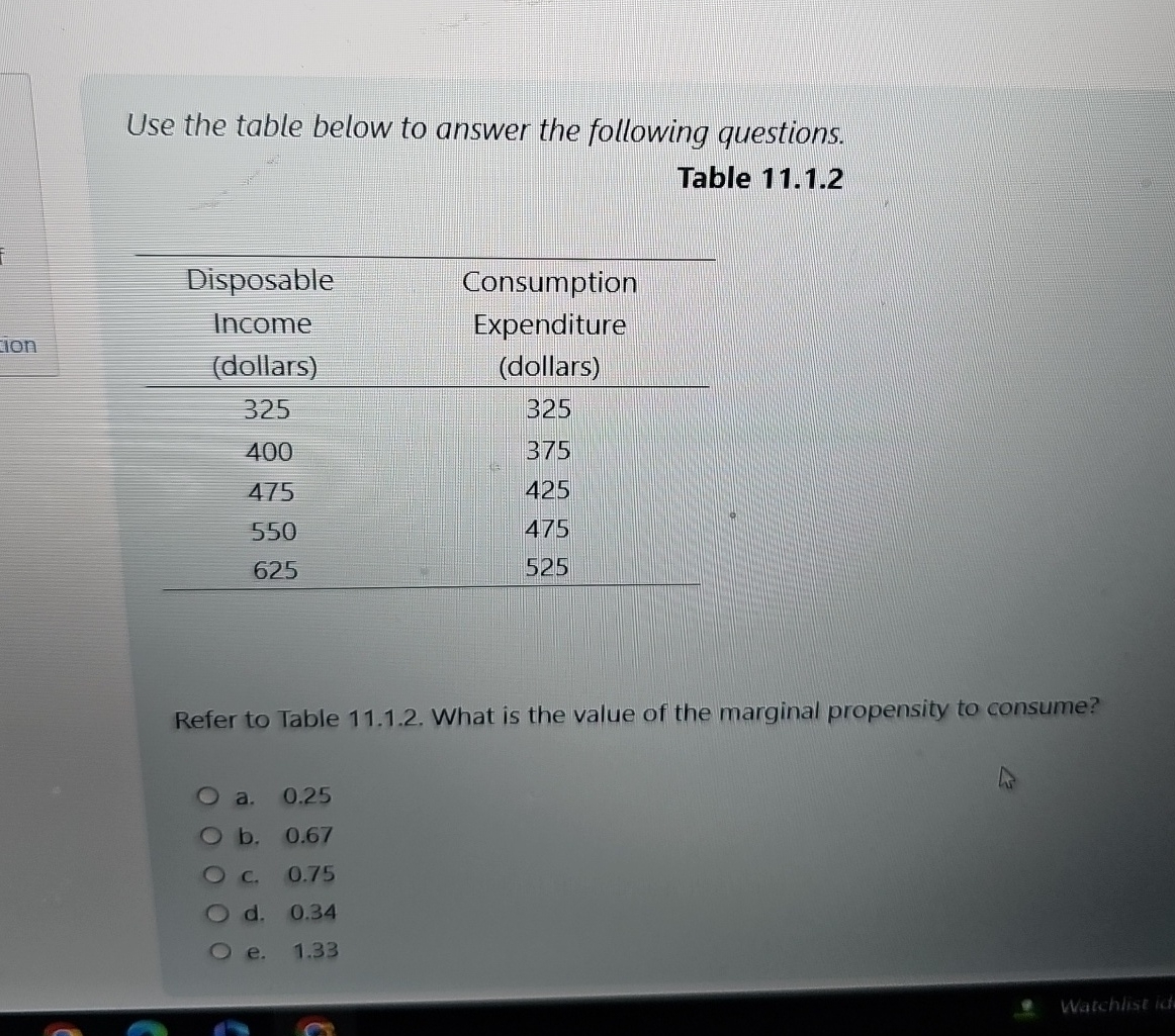 Solved Use the table below to answer the following | Chegg.com