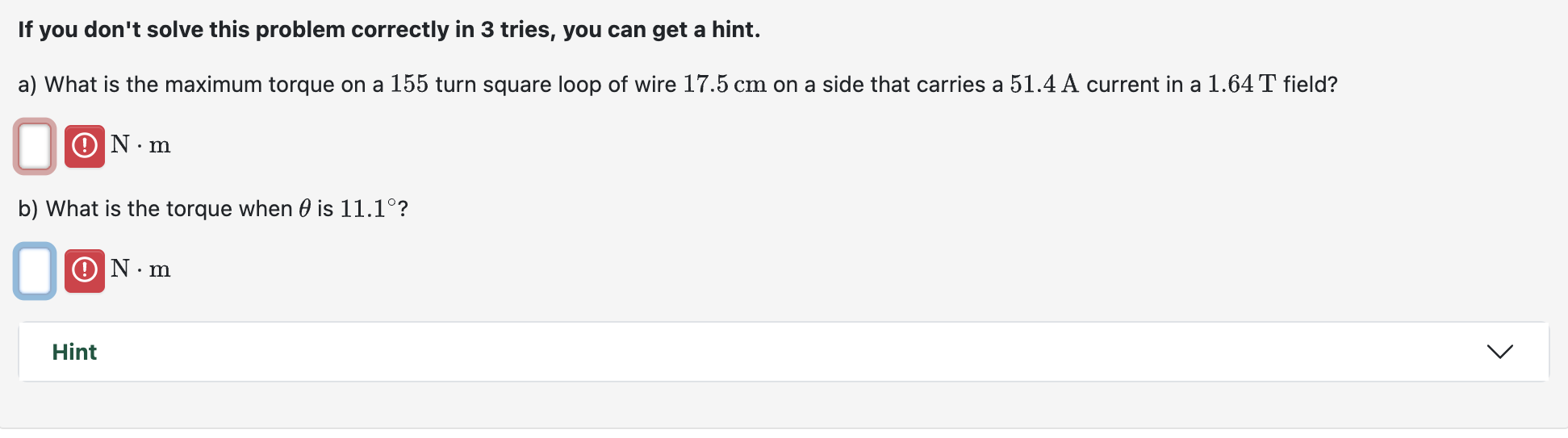 Solved If you don't solve this problem correctly in 3 | Chegg.com