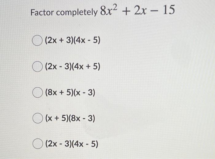 x 4 8x 3 15x 2