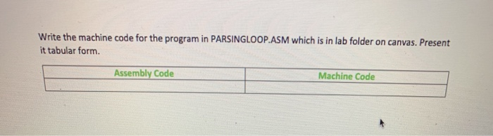 Write the machine code for the program in | Chegg.com