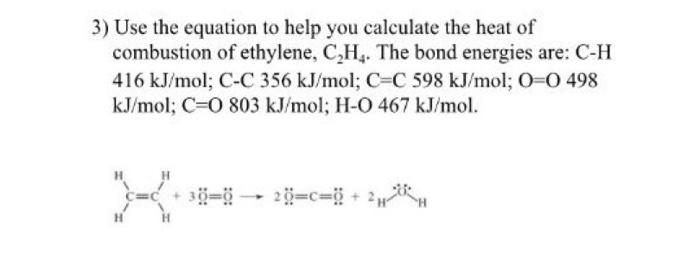 Solved 3 Use the equation to help you calculate the heat of