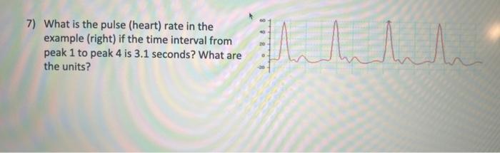 Solved 7) What is the pulse (heart) rate in the example | Chegg.com